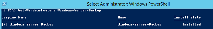 Встановлюємо компонент Windows Server Backup